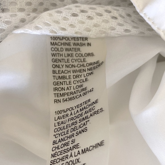 Tanjay White Windbreaker Jacket Medium - Picture 13 of 16